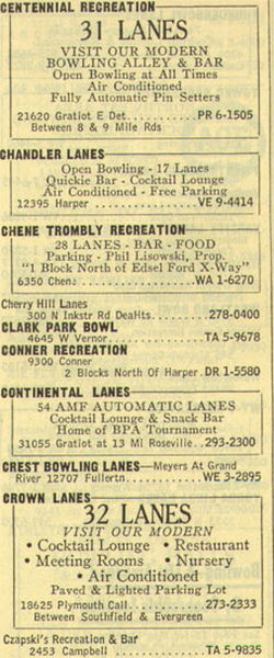 Continental Lanes - Old Yellow Pages Ad (newer photo)